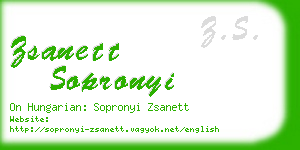 zsanett sopronyi business card